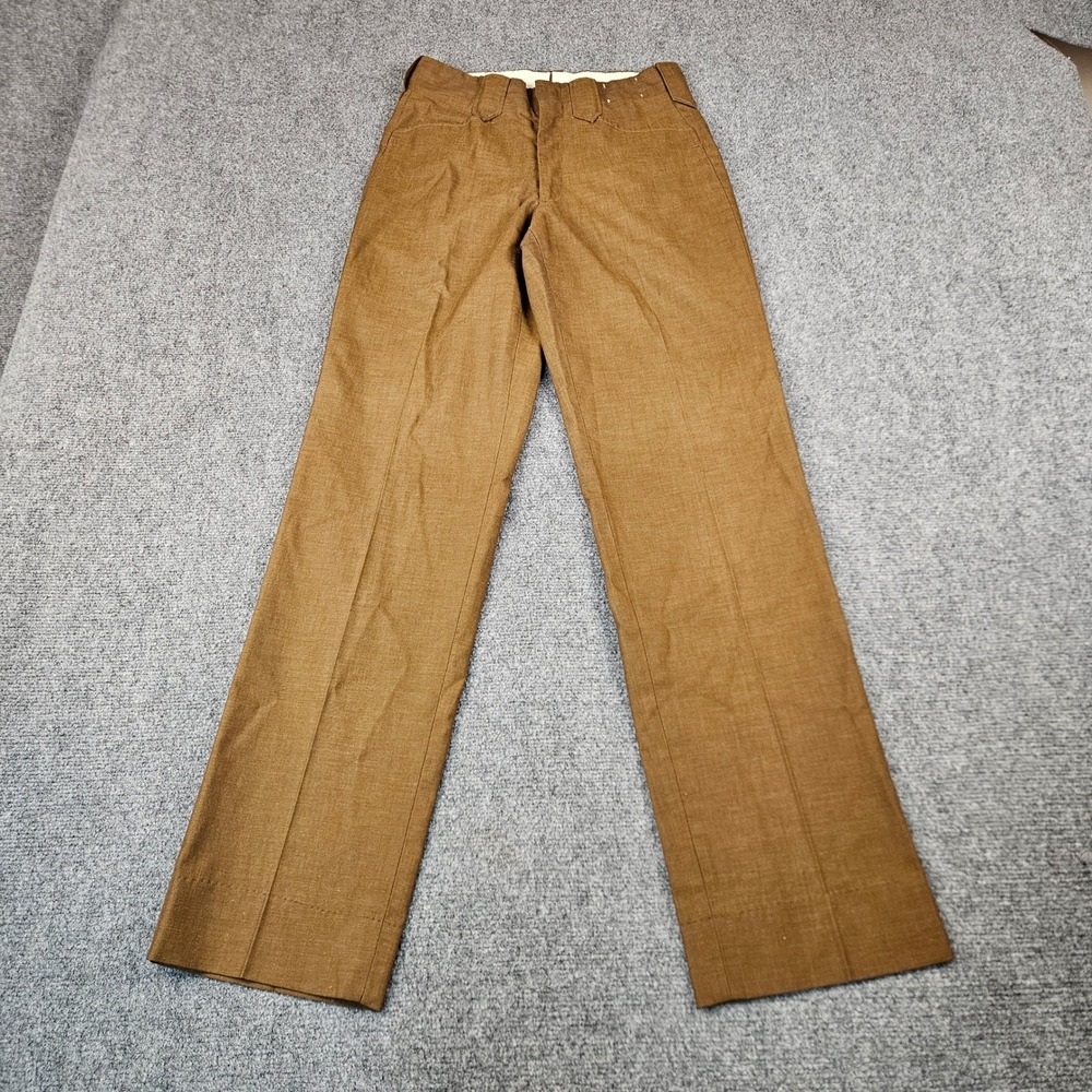 Vintage H Bar C Ranchwear Brown Western Trousers Permanent Press Pants 28x31